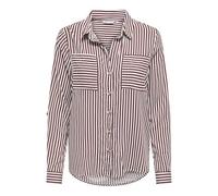 ONLY Onlyasmin Shirt L/S Wvn Noos Camicia A Maniche Lunghe E vestibilità Standard per Il Diario, Cappuccino, S Donna