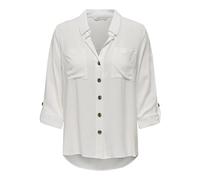 Only Onlyasmin Shirt L/S Wvn Noos T, Bianco, L Donna
