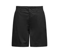 ONLY Onlzora MW Bermuda Shorts Pnt, Nero, L Donna