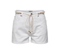 ONLY Onlzuma HW Shell Belt DNM Shorts Bj, Bianco Denim, M Donna