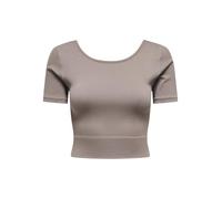 ONLY ONPJAIA Life SS 2 Vie Crop Seam Top Noos, Falcon, Small/Medium