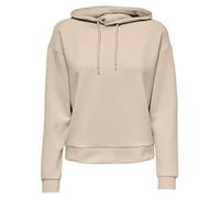 ONLY Onplounge Hood LS Swt Noos Felpa con Cappuccio, Pumice Stone, M Donna