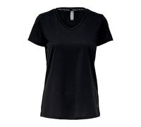 Only Onpperformance ATHL V-Neck SS Tee Maglietta da Donna, Nero/Stampa: w. Nero e Rosso, XL