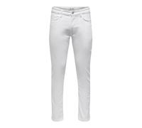 Only Onsloom Slim One White 6529 Cro DNM Noos da Uomo, Bianco Denim, 30W x 30L
