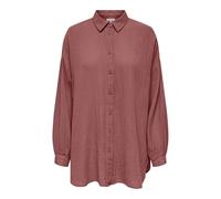 ONLY Oversized Shirt Onlthyra Life Noos Wvn-Maglietta Oversize, Rosa Withered, L Donna