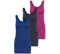 ONLY Pacco da 3 Top da Donna Canotte Basic in Bianco, Nero, Grigio, Blu, Crema Maglietta da Donna Lunga Magliette estive Top 15201465
