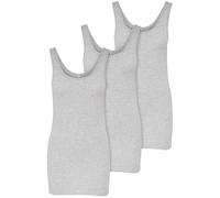 ONLY Pacco da 3 Top da Donna Canotte Basic in Bianco, Nero, Grigio, Blu, Crema Maglietta da Donna Lunga Magliette estive Top 15201465