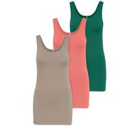 ONLY Pacco da 3 Top da Donna Canotte Basic in Bianco, Nero, Grigio, Blu, Crema Maglietta da Donna Lunga Magliette estive Top 15201465