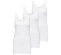 ONLY Pacco da 3 Top da Donna Canotte Basic in Bianco, Nero, Grigio, Blu, Crema Maglietta da Donna Lunga Magliette estive Top 15201465