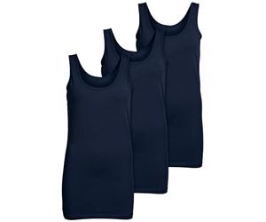 ONLY Pacco da 3 Top da Donna Canotte Basic in Bianco, Nero, Grigio, Blu, Crema Maglietta da Donna Lunga Magliette estive Top 15201465