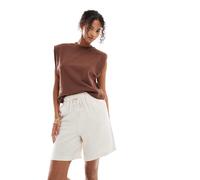 ONLY - Pantaloncini beige in lino-Neutro 42