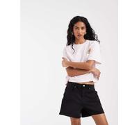 Only - Pantaloncini di jeans elasticizzati neri-Nero 36