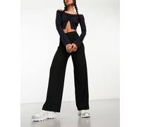 Only - Pantaloni a fondo ampio neri-Nero XL