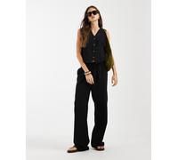ONLY Onltizana Cotton Loose Pants Wvn Pantaloni in Tessuto, Nero, M