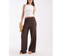 ONLY - Pantaloni ampi marroni a righe-Marrone 34