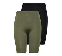 Only Onllive Love City Shorts 2PACK Jrs Pantaloni da Ciclismo, Nero. Confezione: calama, S (Pacco da 2) Donna