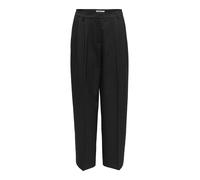 Only pantaloni gessati donna gamba larga nero S