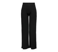 ONLY - Pantaloni a fondo ampio neri a coste-Nero 38