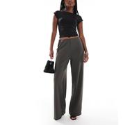 ONLY - Pantaloni sartoriali a fondo ampio grigio scuro M L32