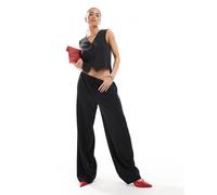 ONLY - Pantaloni sartoriali larghi neri in coordinato-Nero 38
