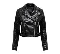 ONLY Patent Shoulder Biker CC Otw Onlkamilla-Tracolla per Motociclista, con Brevetto, Nero, S Donna