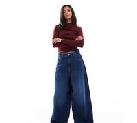 ONLY Petite - Paulina - Jeans ampi a vita alta blu scuro W28 L28