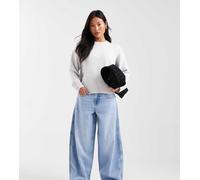 ONLY Petite - Taylor - Jeans bombati a vita alta azzurri-Blu L-L28