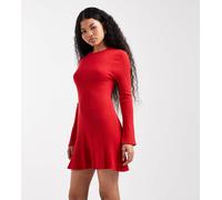 ONLY Petite - Vestito skater corto rosso in maglia 44-46