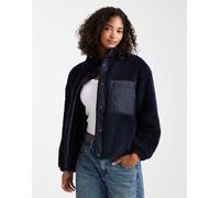 ONLY - Pile oversize con tasca a contrasto blu navy 3XL