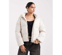 ONLY - Piumino color pietra con cappuccio-Neutro 38