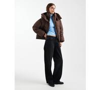 ONLY - Piumino marrone cioccolato con cappuccio 42