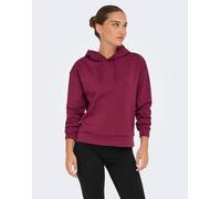 Only Play - Felpa con cappuccio color rododendro-Rosso L