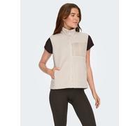 Only Play - Gilet teddy color pietra pomice-Multicolore XS
