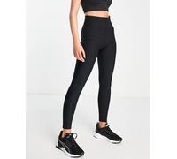 Only Play - Leggings traspiranti a costine neri da allenamento-Nero XS