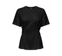 ONLY Pleated Top Jrs Onlelena S/S-Maglietta a Maniche Corte, Nero, L Donna