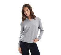 ONLY - Polo in maglia grigia-Grigio 38
