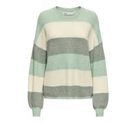 ONLY Maglia Maglione Maglieria Girocollo Manica Lunga Spalle Cadenti Polsini a Costine, Colore:Verde, Taglia:S