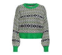 ONLY Pullover 'DEA' verde / canna / nero / bianco Donna ONLY L