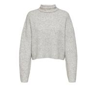 ONLY Onlmelanie L/S Rollneck Pullover Knt Maglione Lavorato a Maglia, Chiaro Grigio Melange, M Donna
