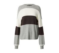 ONLY Pullover 'ONLATIA' marrone scuro / grigio sfumato / bianco Donna ONLY S