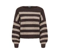 ONLY Pullover 'ONLAYA' beige / cioccolato Donna - Abbigliamento - Taglie comode - Pullover e cardigan - Pullover ONLY S