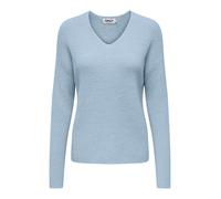 ONLY - Maglione extra largo con scollo a V blu chiaro 36