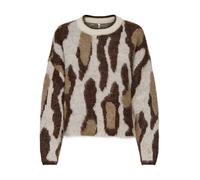 ONLY Pullover 'ONLEDELIE' crema / camello / marrone scuro Donna ONLY L crema / camello / marrone scuro