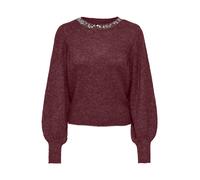 ONLY Pullover 'ONLELSA' rosso rubino / trasparente Donna - Abbigliamento - Taglie comode - Pullover e cardigan - Pullover ONLY M