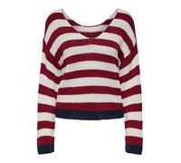 ONLY Pullover 'ONLGeena' marino / rosso scuro / offwhite Donna ONLY M