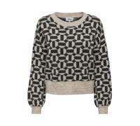ONLY Pullover 'ONLGeo' beige sfumato / nero Donna ONLY XL