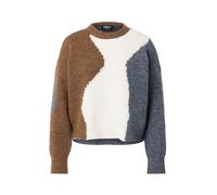 ONLY Pullover 'ONLIGLO' blu fumo / terra d'ombra / bianco Donna ONLY M