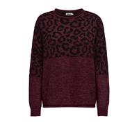 ONLY Pullover 'ONLJADE' rosso / nero Donna - Abbigliamento - Taglie comode - Pullover e cardigan - Pullover ONLY XXXL