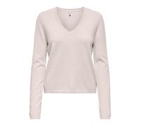 ONLY - Top in maglia color pietra con scollo a V-Neutro 38