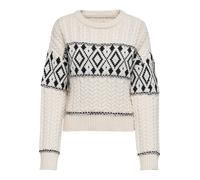 ONLY Pullover 'ONLMarent' nero / bianco lana Donna ONLY XL